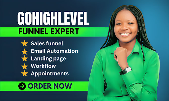 Gig Preview - Gohighlevel landing page gohighlevel website gohighlevel sales funnel ghl expert