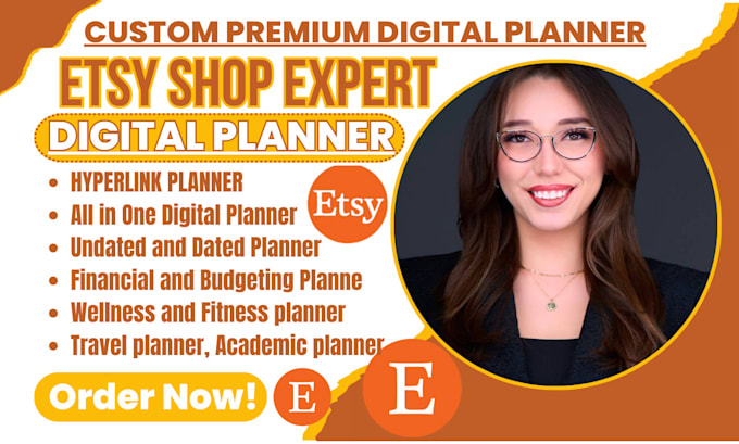 Bestseller - design etsy digital planner, etsy digital products,hyperlinked planner, etsy SEO