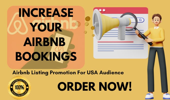 Gig Preview - Do airbnb listing promotion for usa audience