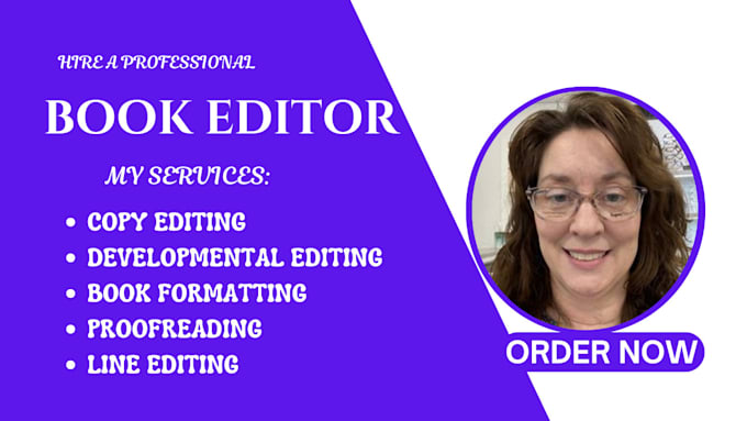 Gig Preview - Proofread and edit, developmental book editor