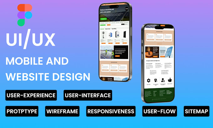 Gig Preview - Setup responsive ui ux design website design app design using figma