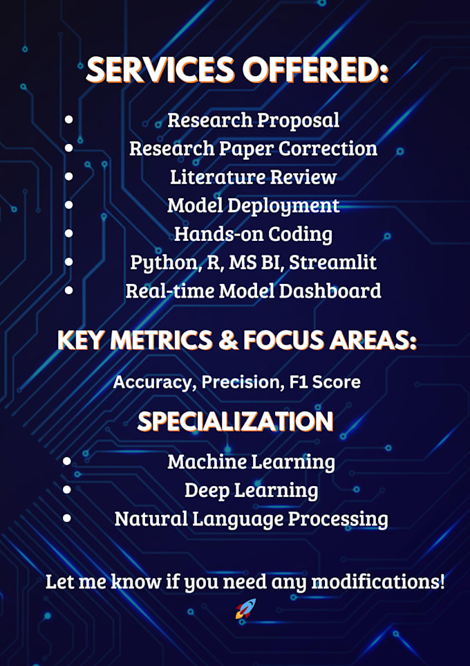 Gig Preview - Develop and deploy ml, dl, and nlp models with documentation