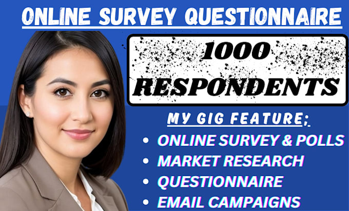 Gig Preview - Obtain over 1000 respondents to fill online survey, survey voting