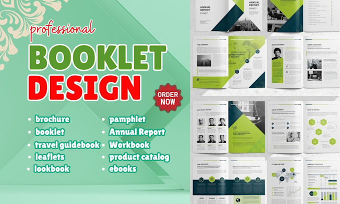 Gig Preview - Design booklet, product catalog, annual report, trifold and bifold brochure