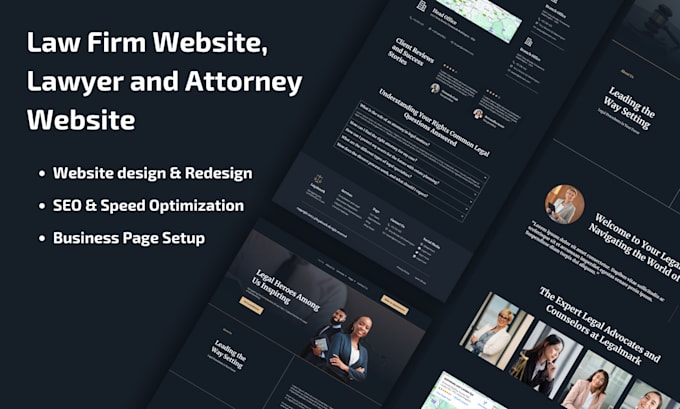 Gig Preview - Law firm website, lawyer website, attorney website