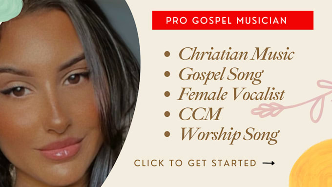 Gig Preview - Be your female gospel singer, soulful christian songs, gospel song, worship song