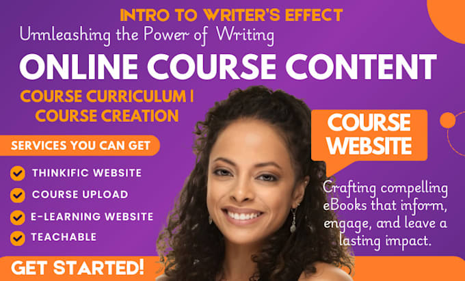 Gig Preview - Do online course creation course curriculum course content upload to teachable