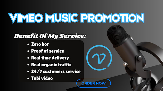 Gig Preview - Do organic vimeo music video promotion tubi video to gain UK USA engagements