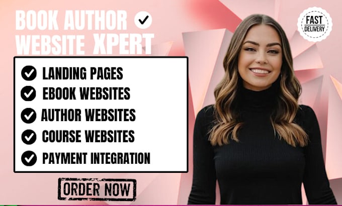 Gig Preview - Design a professional book author website with SEO