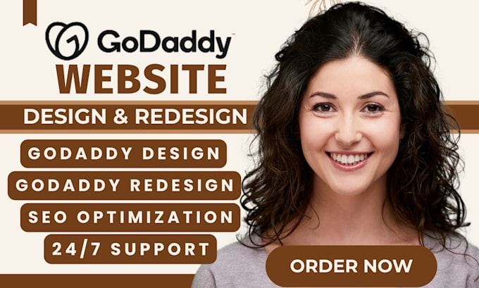 Gig Preview - Godaddy website design, godaddy website redesign, godaddy design, godaddy