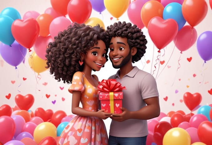 Gig Preview - Create cute romantic cartoon anime illustrations