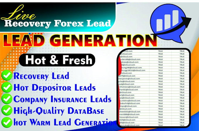 Gig Preview - Generate verified live fresh forex leads, crypto lead from any country and niche