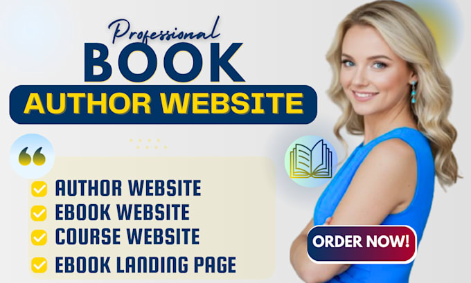 Gig Preview - Build book author website design, author website, ebook website, course website