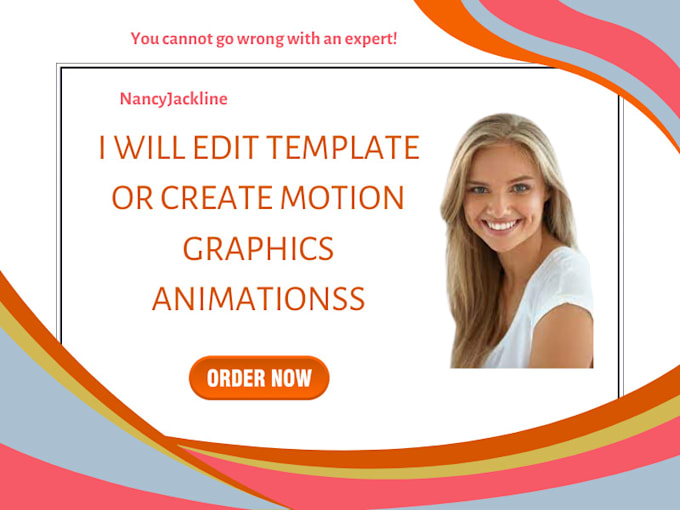 Gig Preview - Edit template or create motion graphics animations