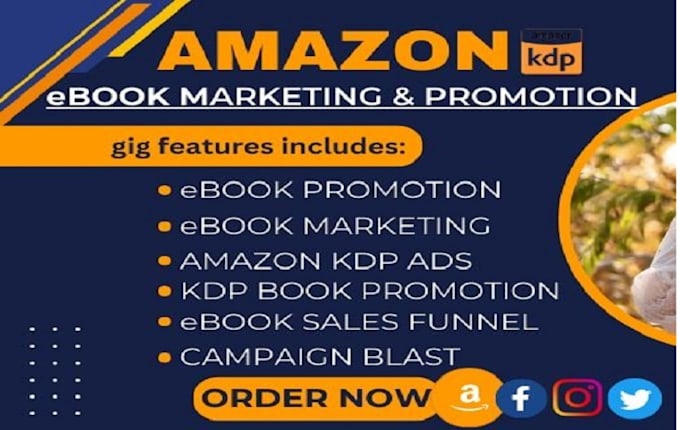 Gig Preview - Advertise book promotion, ebook marketing, amazon kindle, amazon KDP ads,