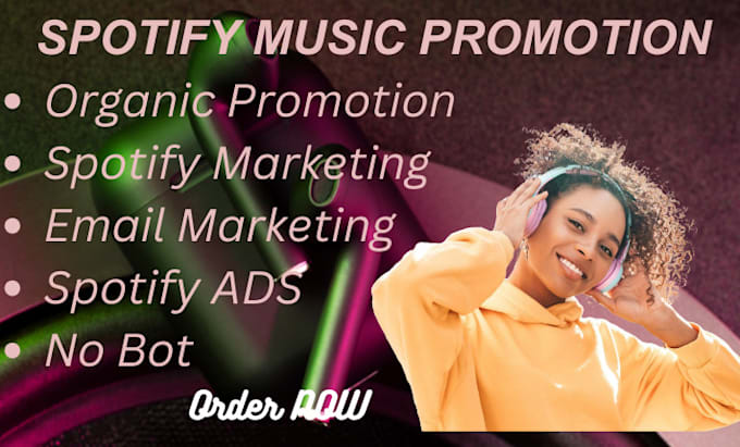 Gig Preview - Do best music promotion organic spotify, spotify album promotion, spotify viral