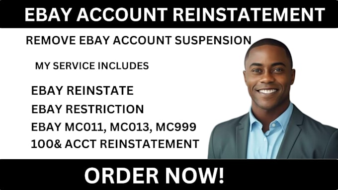 Gig Preview - Do ebay restriction reinstatement ebay suspension reinstate ebay mc011 mc113