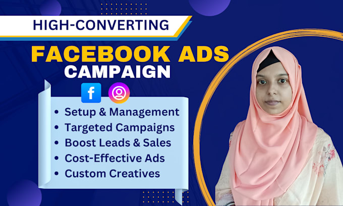 Gig Preview - Run facebook and instagram ads campaign, fb ads,  meta ads