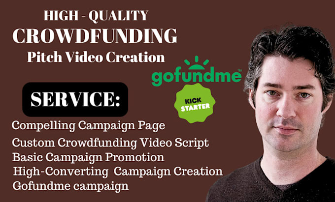 Gig Preview - Create a high quality crowdfunding pitch video for your gofundme or kickstarter