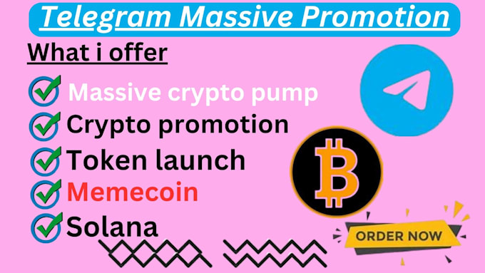 Gig Preview - Promote crypto pump, token launch, xtwitter,ico,sol memecoin, telegram promotion