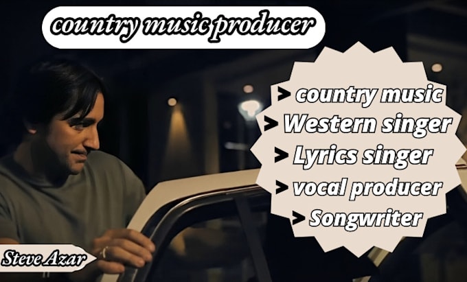 Gig Preview - Sing your western country music vocal producer and songwriter