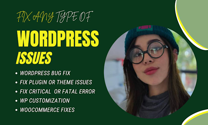 Gig Preview - Fix wordpress error, wordpress bugs, fix wordpress issues, wordpress website