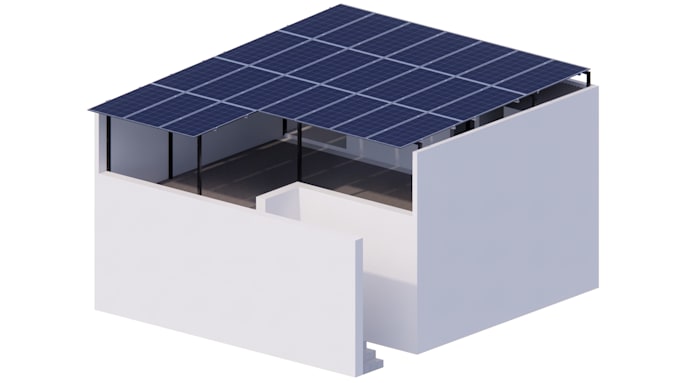 Gig Preview - Solar panel instalation floor plans and 3d model