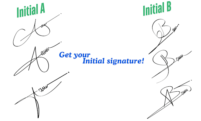 Gig Preview - Design unique handwritten initial signature logo