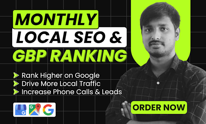 Gig Preview - Provide monthly local SEO and gbp ranking service for google and map ranking