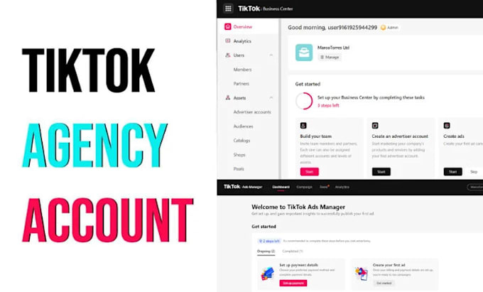 Gig Preview - Create approved tik tok agency account and tik tok ads account