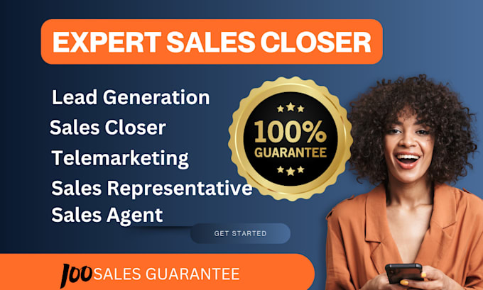 Gig Preview - Be your dynamic sales closer sales representative sales consultant sales leads