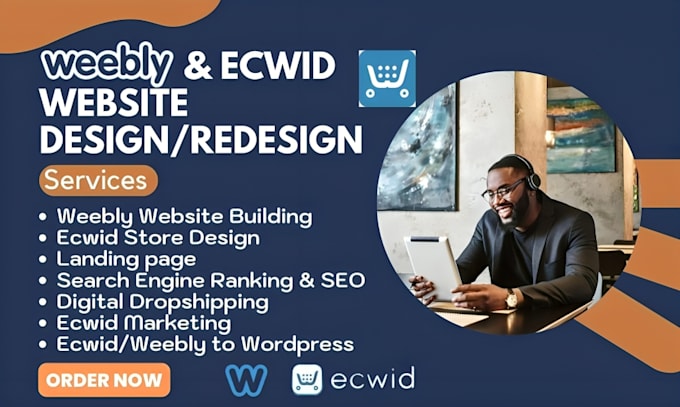 Gig Preview - Design weebly, ecwid dropshipping website migrate to wordpress product listing