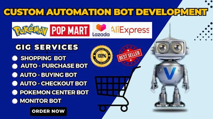 Gig Preview - Auto purchase bot, order placer bot, scalper bot, inventory monitoring bot