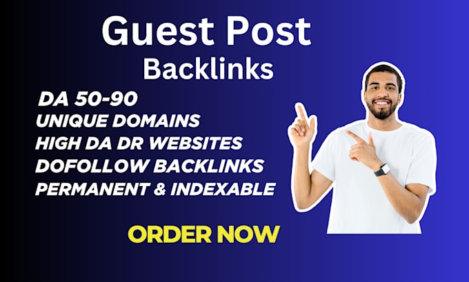 Gig Preview - Publish guest post with dofollow seo backlinks