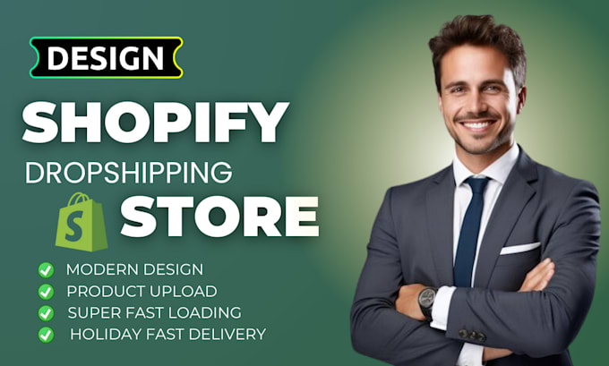 Bestseller - build shopify website, design or redesign shopify store, dropshipping store