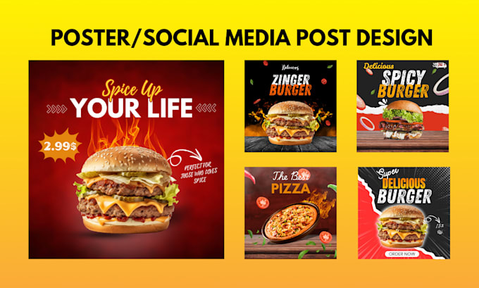 Gig Preview - Create attractive restaurant flyer, food menu, food poster design