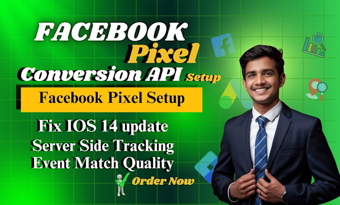 Gig Preview - Setup meta facebook pixel conversion API for click funnel, kajabi go high level