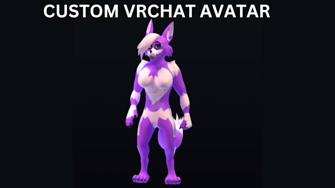 Gig Preview - Create custom vrchat avatar, 3d furry model, fursona, vrc avatar for vtubing