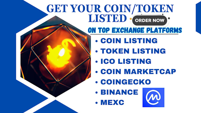 Gig Preview - Token listing coin listing ico listing on coinmarketcap coingecko dexs cexs