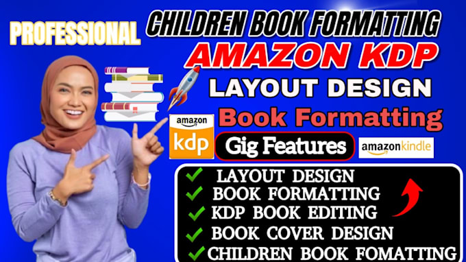 Gig Preview - Do children book formatting and layout design for amazon KDP