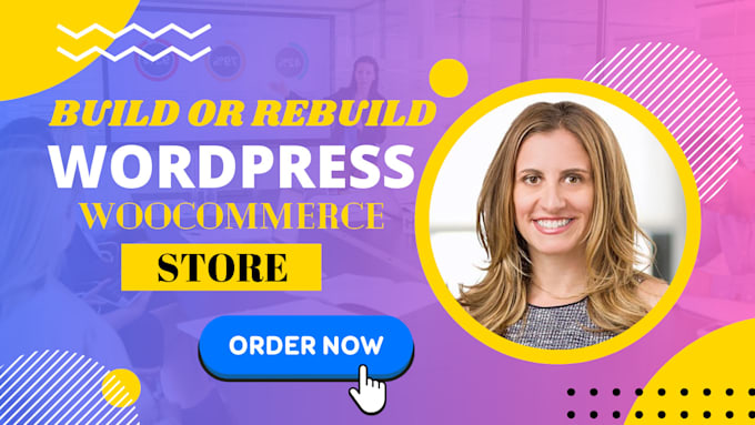 Gig Preview - Build wordpress website design, redesign woocommerce store in wordpress website