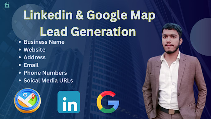 Gig Preview - Do linkedin and google map lead generation, and web research