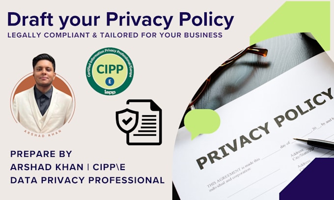 Gig Preview - Draft customized privacy policy for your website