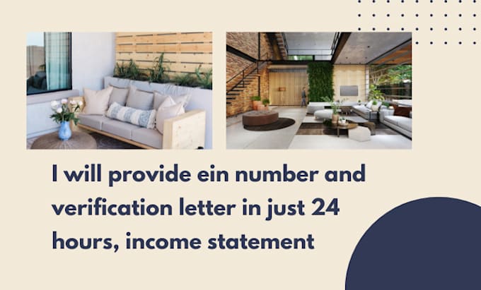 Gig Preview - Provide ein number and verification letter in just 24 hours, income statement