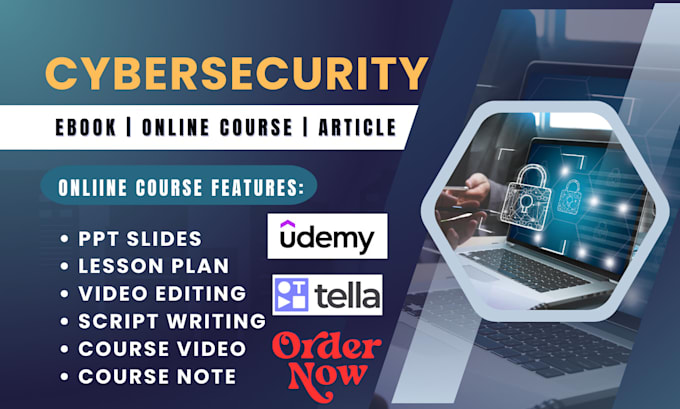 Gig Preview - Do cybersecurity online course content writing creating manual training ebook