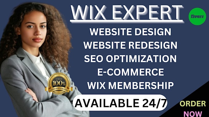 Gig Preview - Wix website redesign wix website design wix website redesign wix ecommerce store