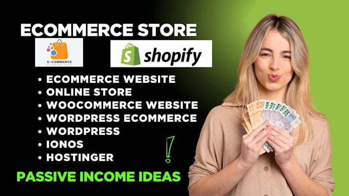 Gig Preview - Ecommerce website on wordpress wix hostinger   ionos godaddy shopify ionos