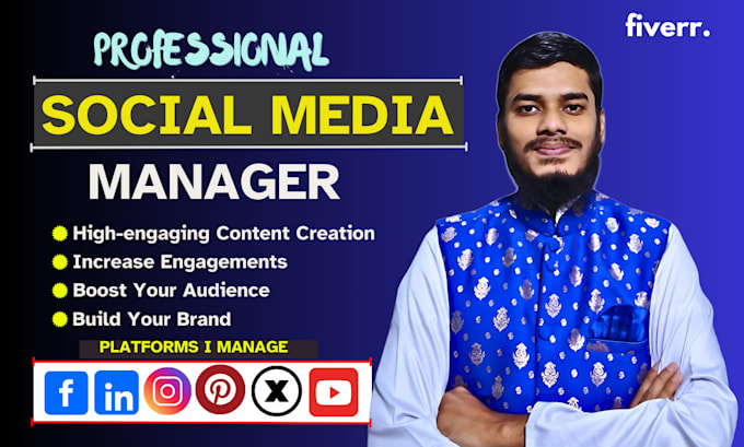 Gig Preview - Be your pro social media marketing manager