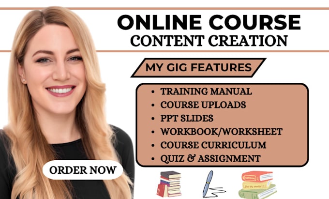 Bestseller - create online course content lesson plan course creation PPT training manual