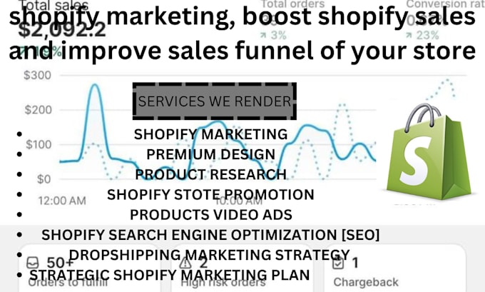 Gig Preview - Do shopify marketing boost shopify sales and improve sales funnel of your store